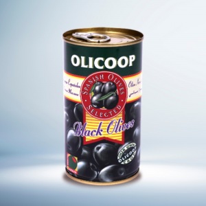 2124 OLICOOP CANNED WHL OLIVES BLK 200G